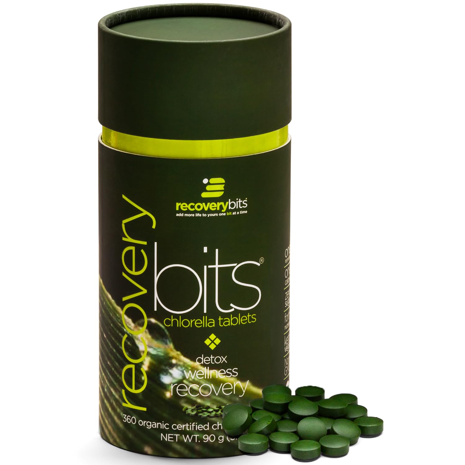 ENERGYBITS RECOVERYbits tablet front view for daily recovery support.