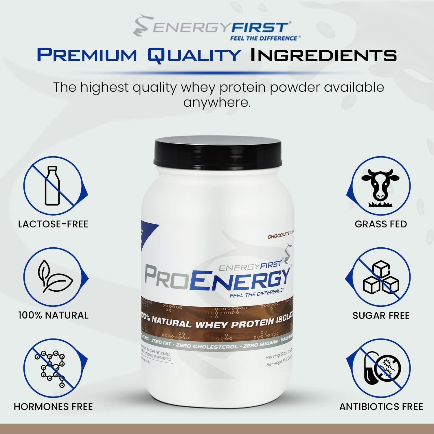 EnergyFirst gluten-free and non-GMO label highlighting dietary compatibility.
