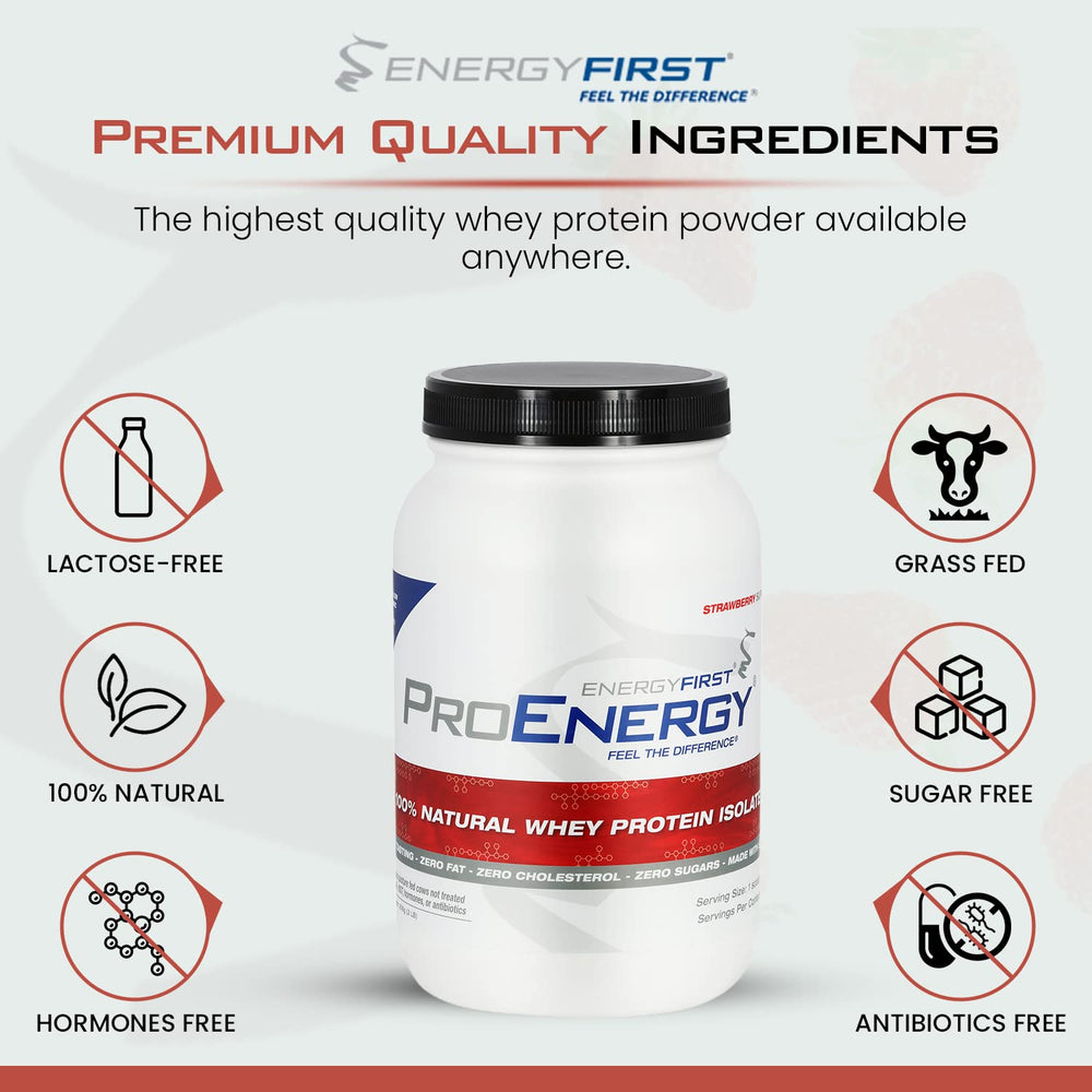 EnergyFirst strawberry whey shaker bottle with powder mix for post-workout fuel