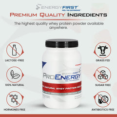 EnergyFirst strawberry whey shaker bottle with powder mix for post-workout fuel