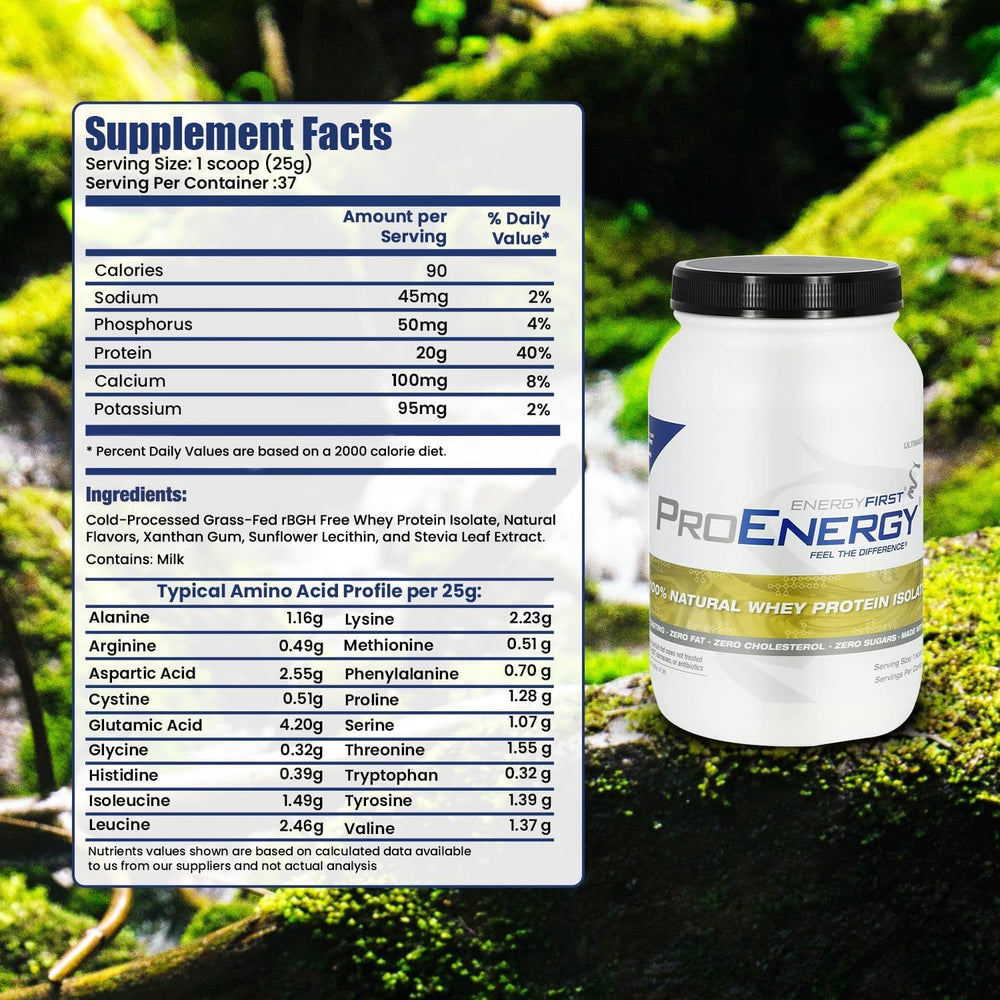 EnergyFirst Vanilla Whey Protein pour demonstrates lactose-free, sugar-free nutrition after a workout.