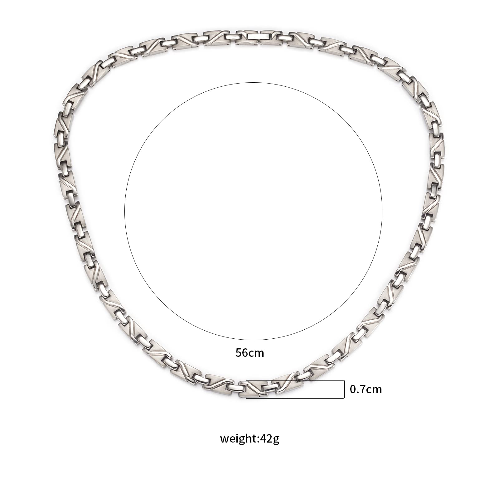 EnerMagiX necklace close-up magnet highlights hidden magnets and modern minimalist design