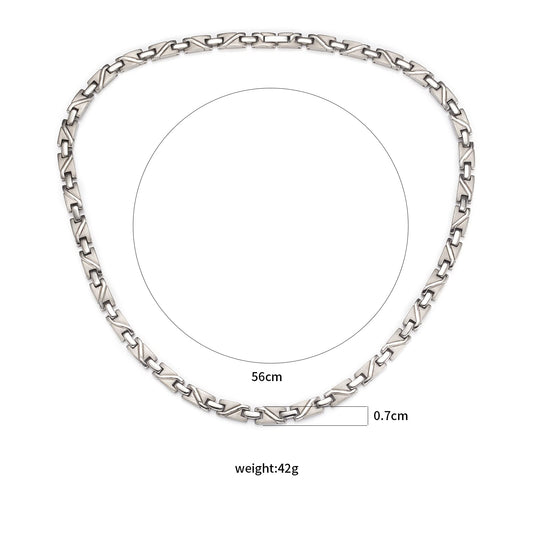 EnerMagiX necklace close-up magnet highlights hidden magnets and modern minimalist design