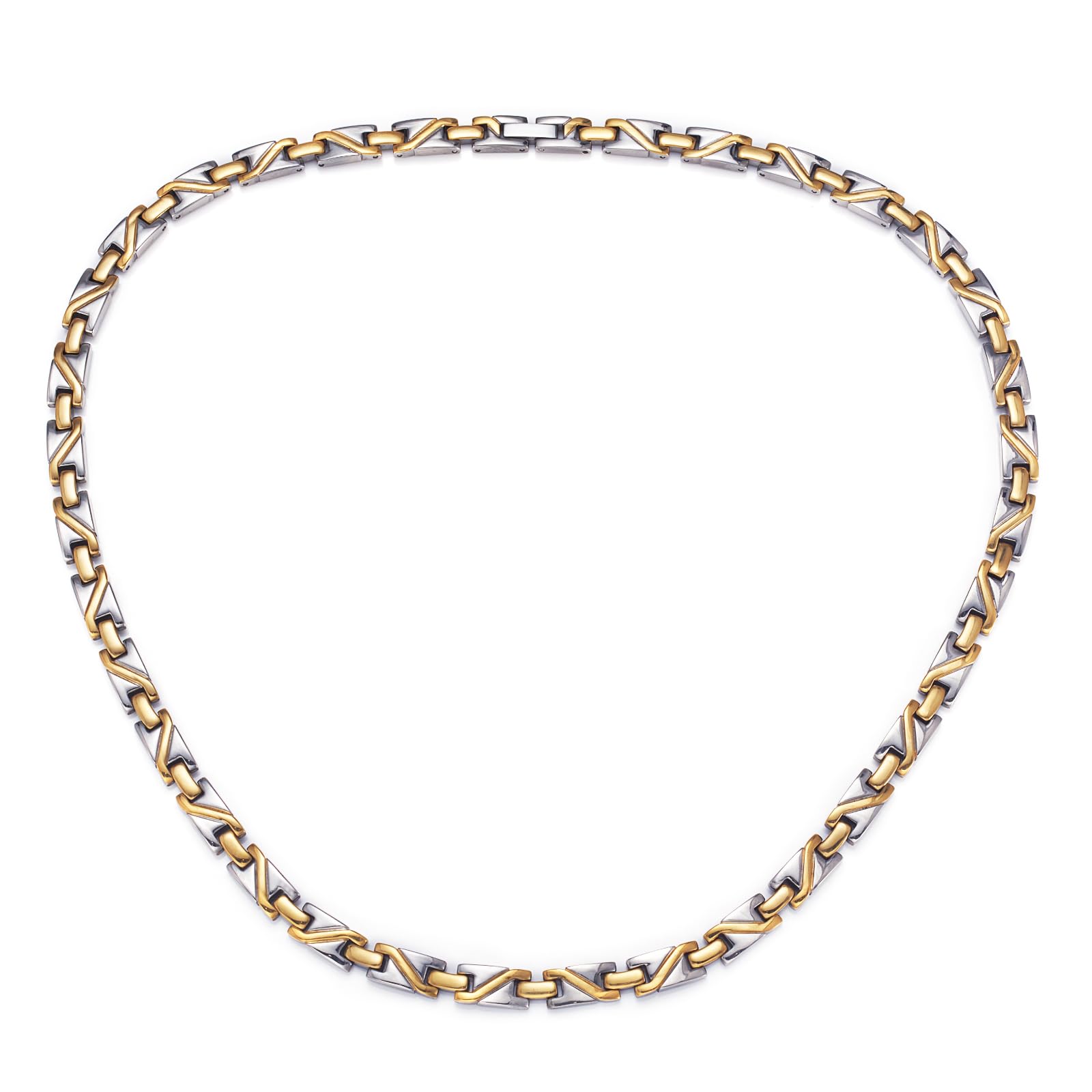 EnerMagiX Titanium Gradient Necklace full view highlights hypoallergenic metal