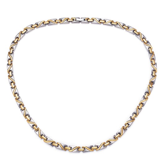 EnerMagiX Titanium Gradient Necklace full view highlights hypoallergenic metal