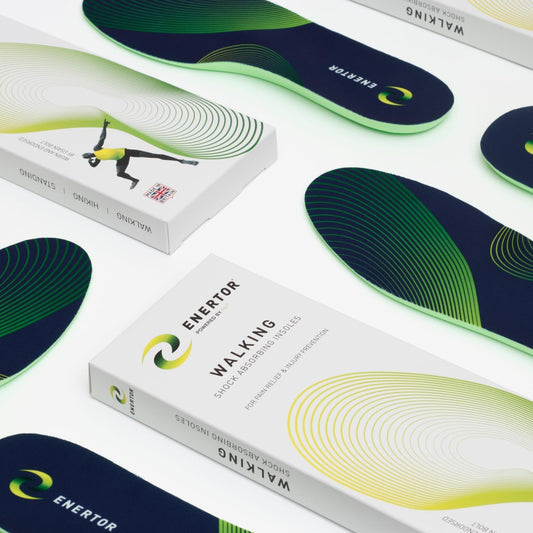 Enertor PX1 heel protection and drop point reduce toe strain.