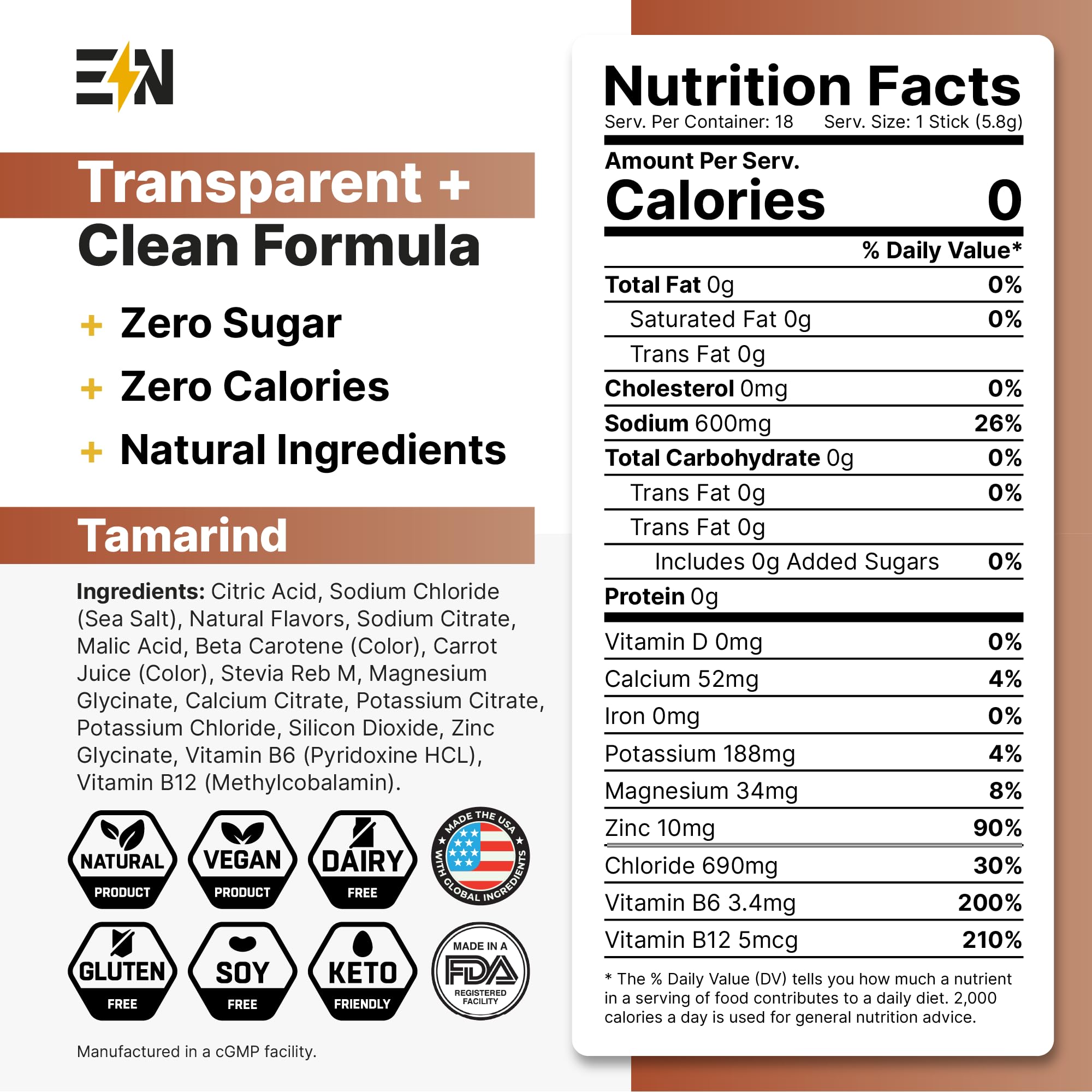 Engineered Nutrition tamarind electrolyte packet ready to energize workouts