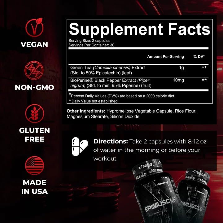 Enhanced Epimuscle label details reveal Epicatechin benefits and quality cues