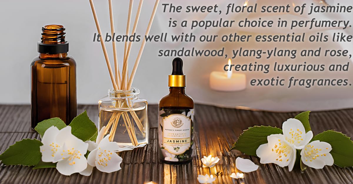 Bath scene with jasmine aroma enhancing a luxurious spa-like soak.