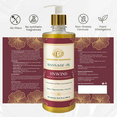 Enhanced Essentials Unwind gentle-massage demonstration signals soothing self-care ritual.