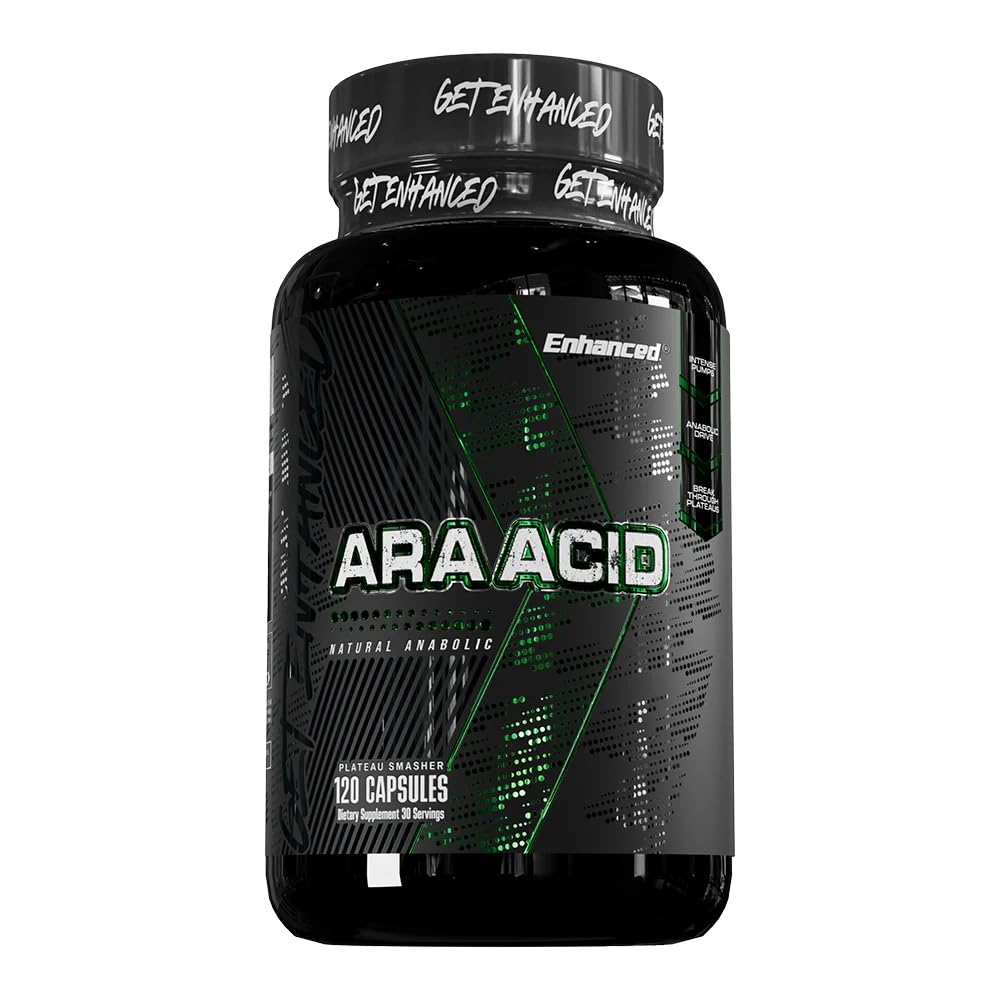Enhanced Labs ARA bottle front for lean mass support during training.