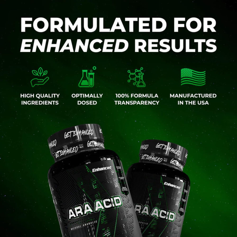 Enhanced Labs ARA ingredients derived from rice bran oil, a clean plant-based formula.