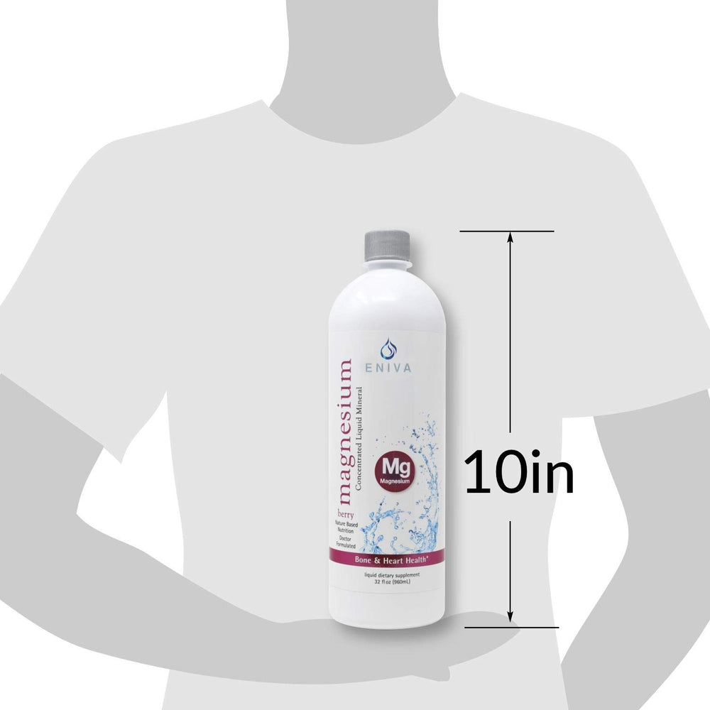 Glass with diluted Eniva Health Magnesium in juice for convenient consumption
