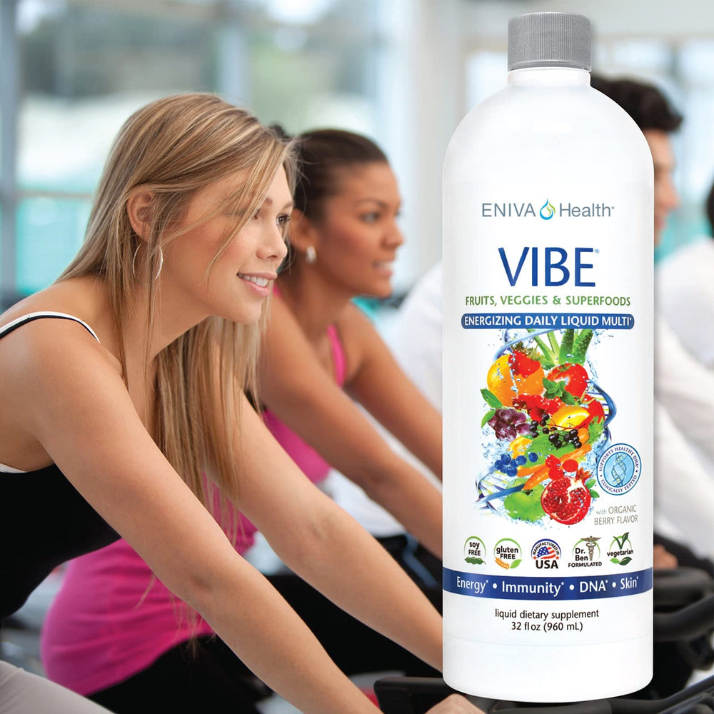 Bottled blend with elderberry and green tea elements hints immune support.