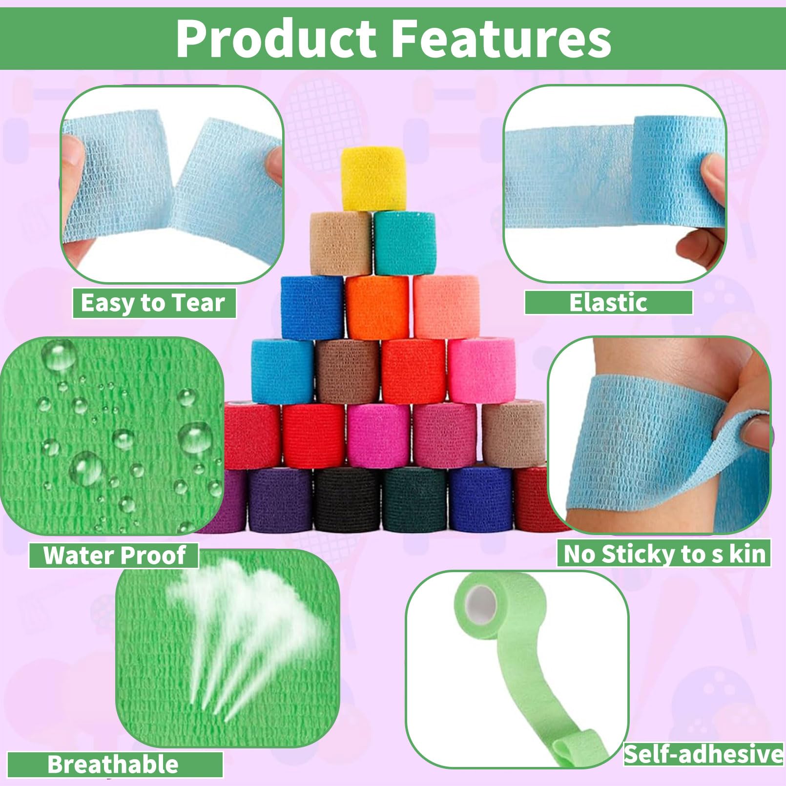 Wrist or knee application showing secure fit without clips.