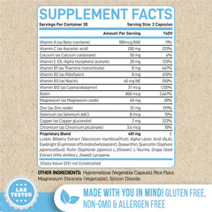 Enliven capsules on a wooden surface for daily eye support.