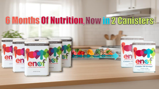 ENOF scoop and bottle open for easy daily addition to smoothies and meals