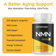 Sublingual NMN lozenge dissolving under tongue for fast absorption with Enprotess