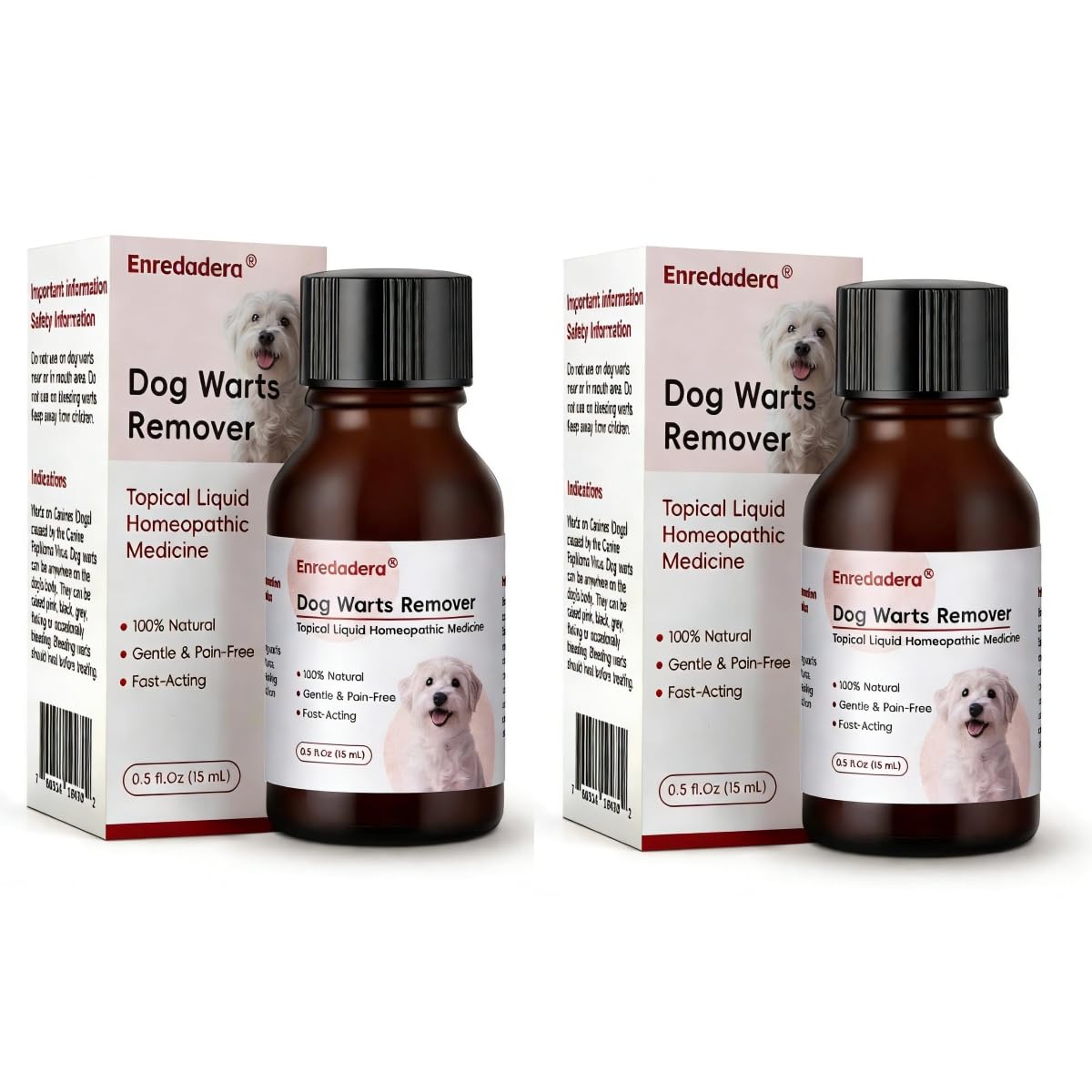 Enredadera dog wart remover with built-in brush for mess-free at-home application