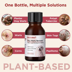 Enredadera natural formula is vet-approved for safe, gentle wart removal on dogs