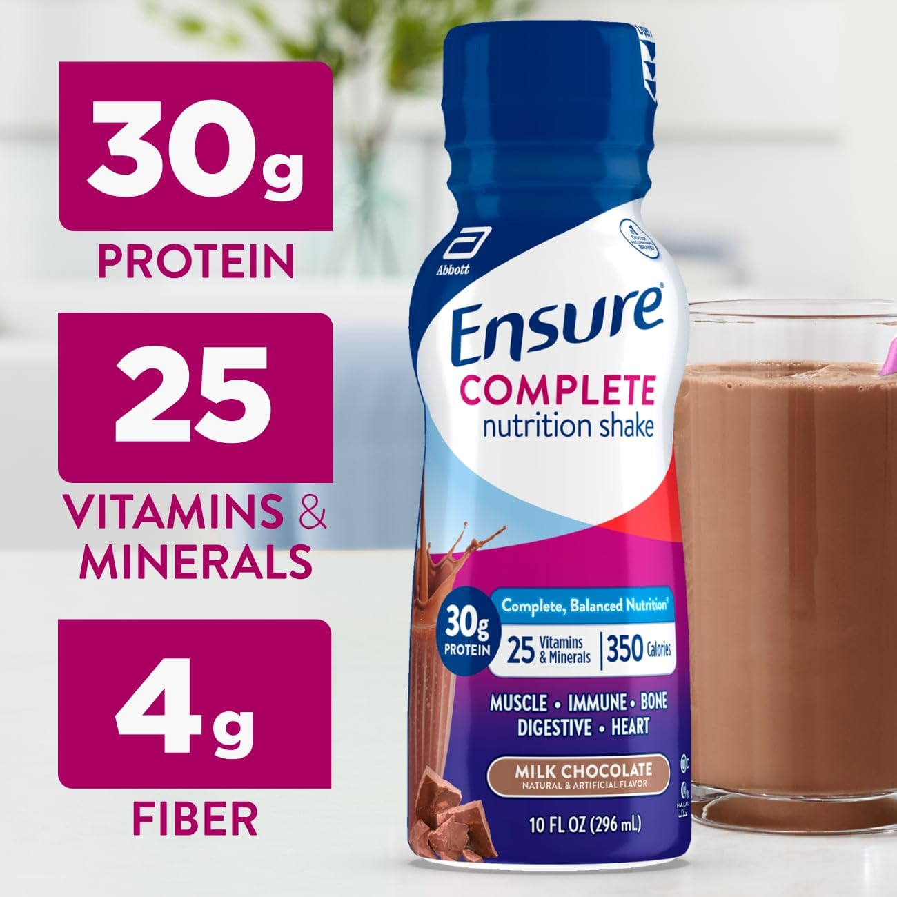 Ensure COMPLETE vanilla bottle highlighting versatile nutrition support.