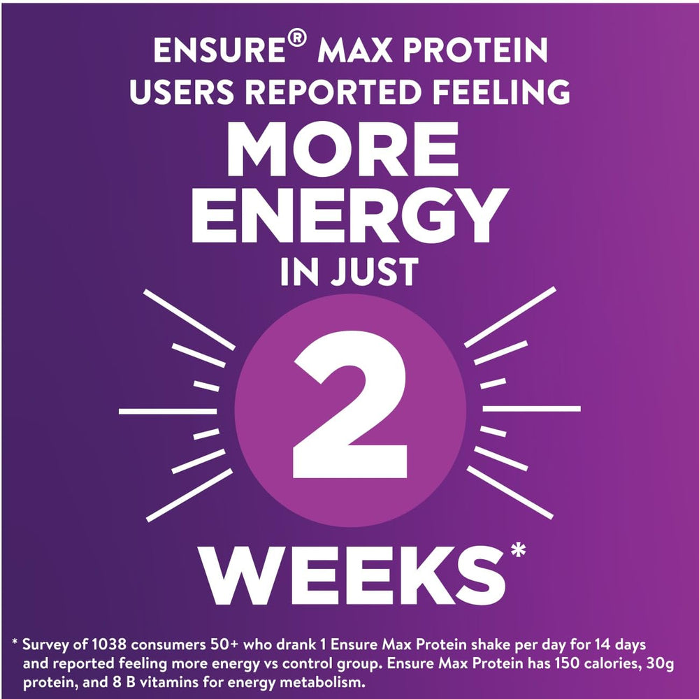 Shelf of Ensure Max Protein variety flavors pack