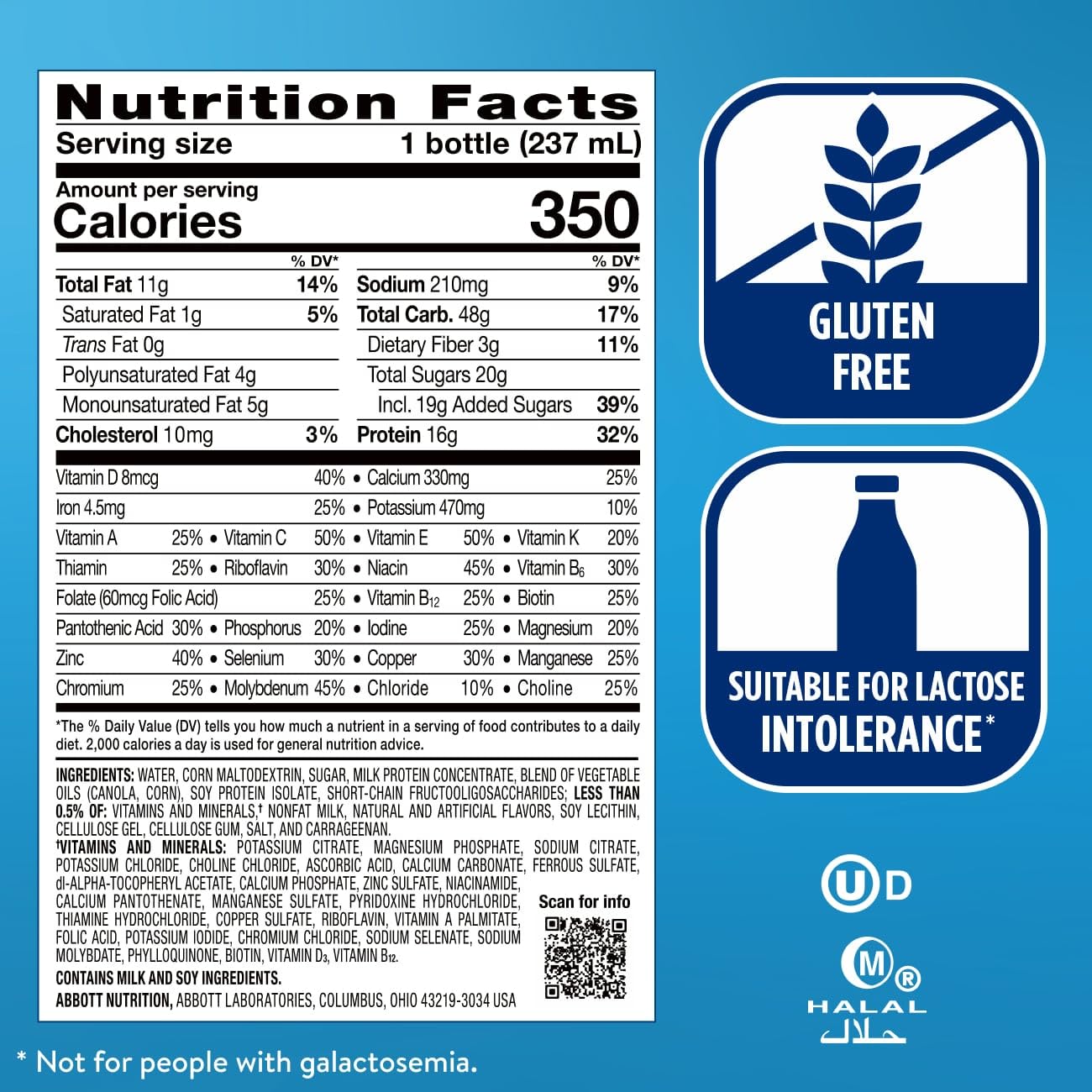Ensure Plus Vanilla 24-pack carton offers a bulk option for families and offices.