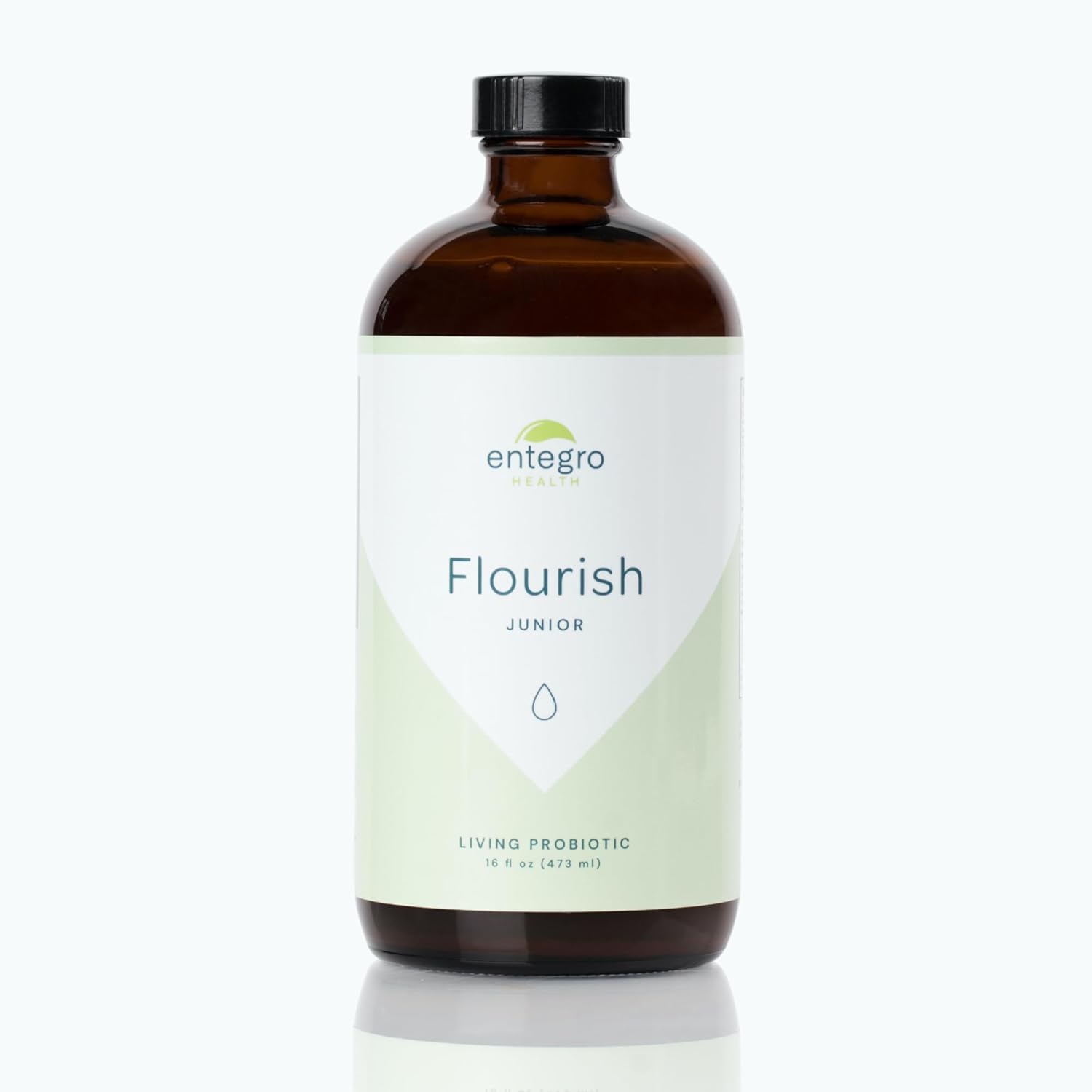 ENTEGRO Flourish Junior bottle front, a vegan probiotic for daily gut balance