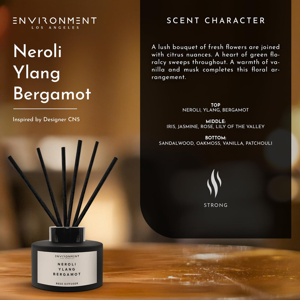Minimalist decor with CN5 diffuser creates calm, refined home ambiance.
