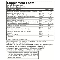 envitamin methylated multivitamin packaging inside view for packaging durability