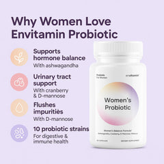 envitamin Probiotic for Women Balance cranberry imagery highlighting cranberry's role in everyday wellness.