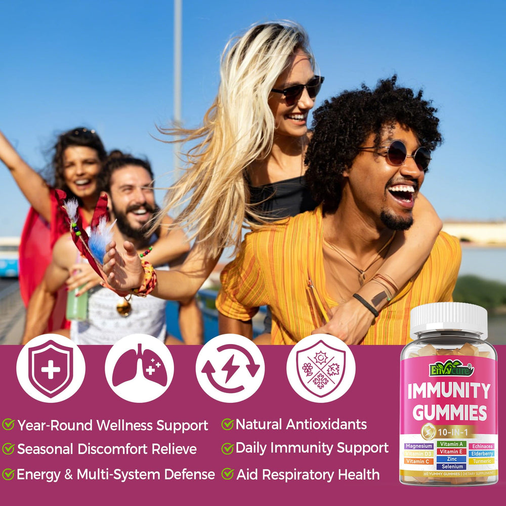 EnvyCure berry-flavored immunity gummies pack for tasty daily intake
