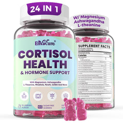 EnvyCure Cortisol Gummies bottle front promoting calm and balanced energy.
