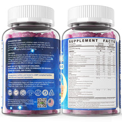 EnvyCure gummies serving illustration suggests a safe bedtime routine for kids.