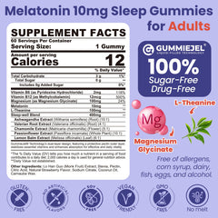 EnvyCure Melatonin Gummies label close-up highlighting vegan and sugar-free formula.