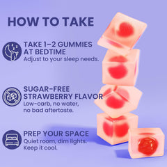 EnvyCure Melatonin Gummies strawberry flavor packaging close-up.