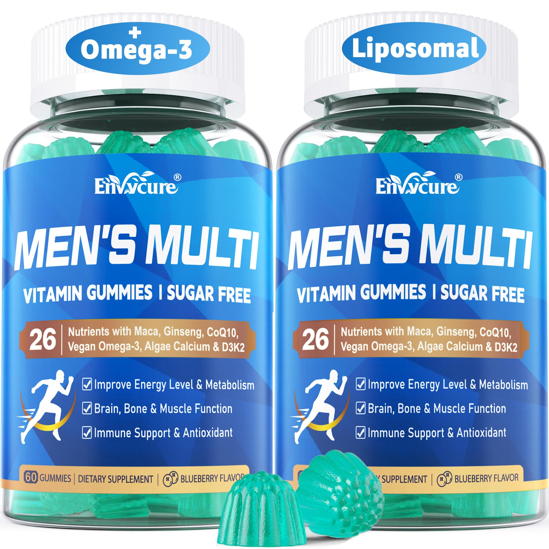 EnvyCure methylated multivitamin men gummies pack for complete daily nutrition