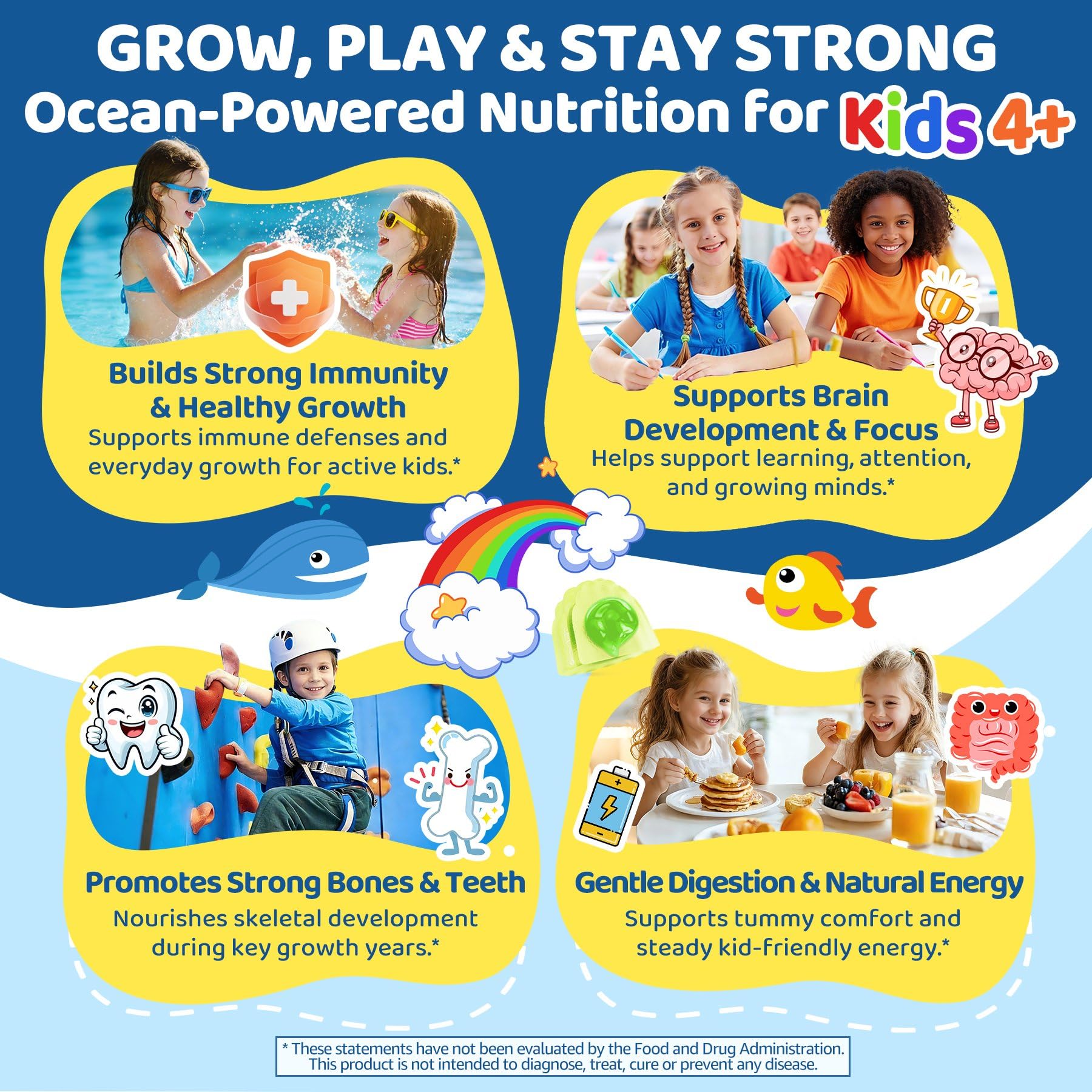 EnvyCure Sea Moss Elderberry Gummies label and nutrition highlights