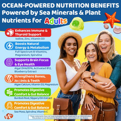 EnvyCure Sea Moss Elderberry Gummies kid-friendly serving for daily wellness