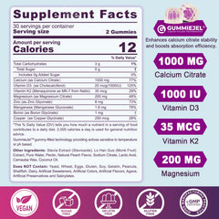 EnvyCure sugar-free calcium citrate gummies creamy liquid core texture
