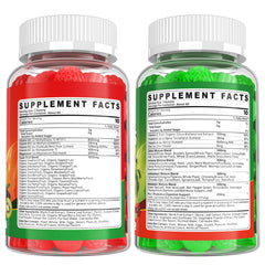 EnvyCure bottle with fruit and greens imagery promotes daily wellness