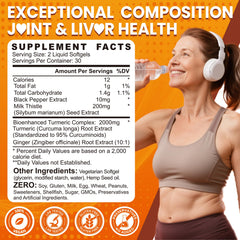 EnvyCure turmeric softgels ingredients label with key botanicals.