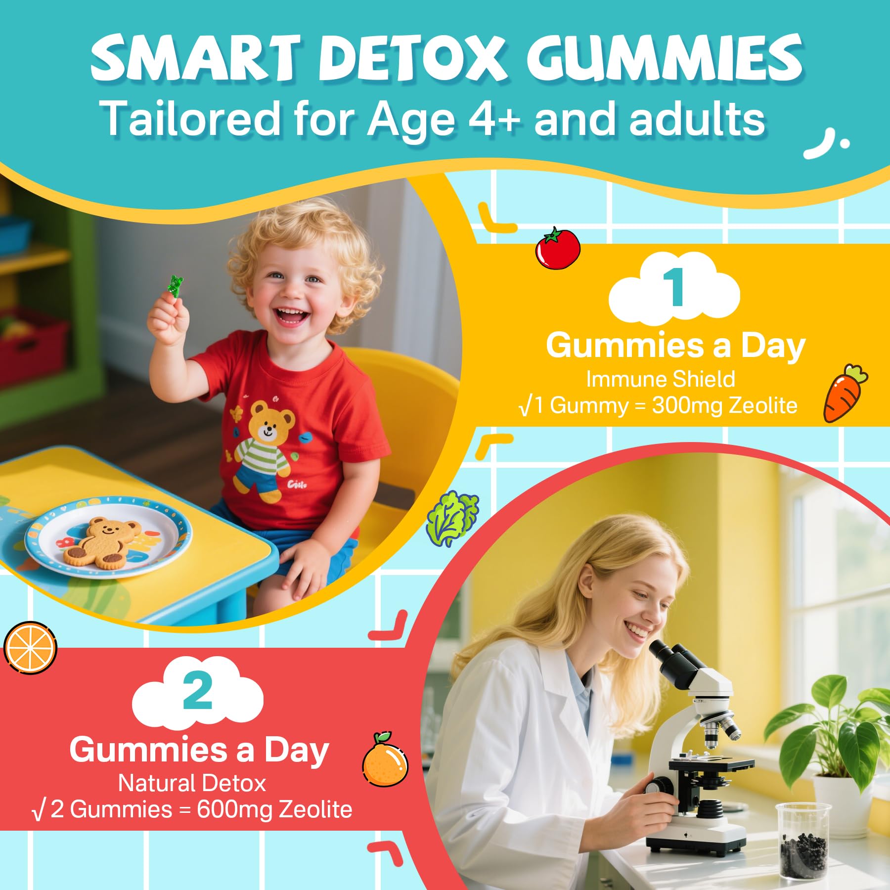 EnvyCure Zeolite Detox Gummies kids and adults enjoying a simple routine.