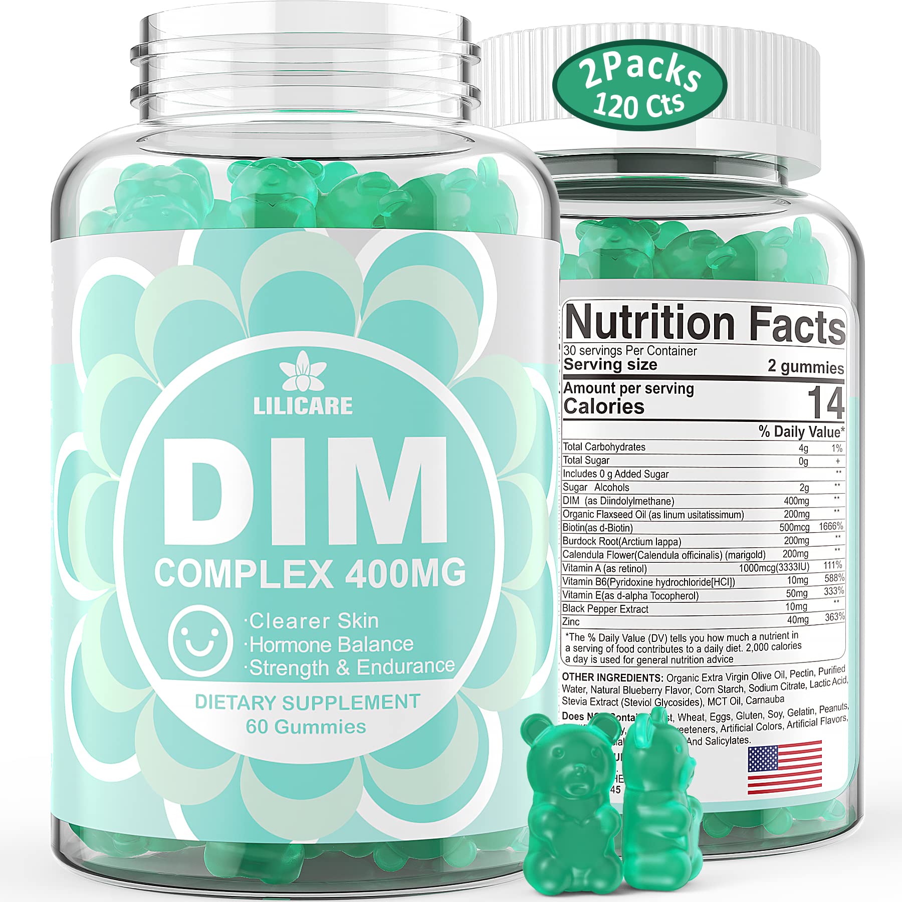 EnvyDeal DIM bottle front and sugar-free formula for balanced hormones.