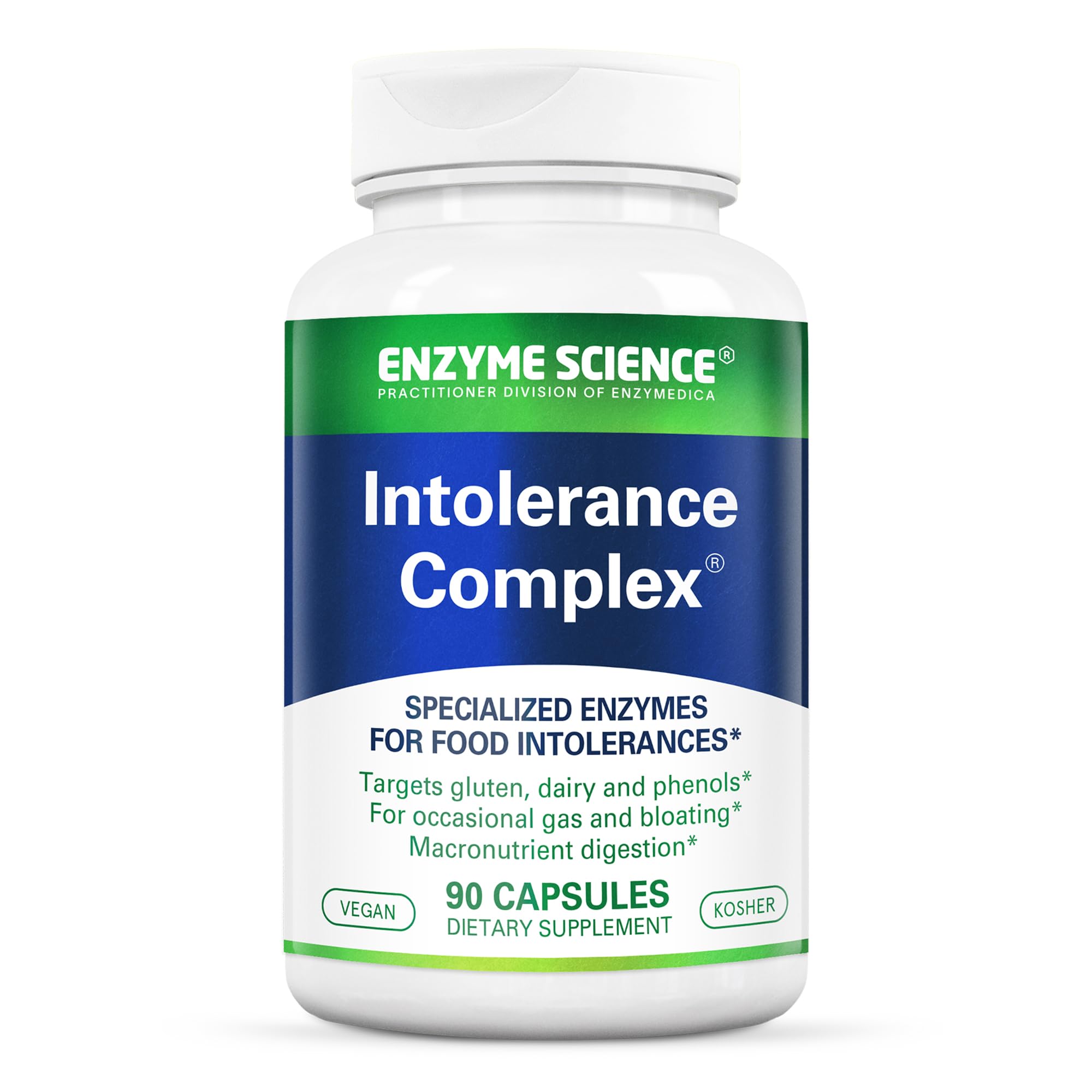 Enzyme Science Intolerance Complex bottle front view showing broad digestive support.