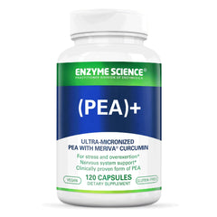 Enzyme Science Pea + Turmeric capsules in bottle for daily physiological support.