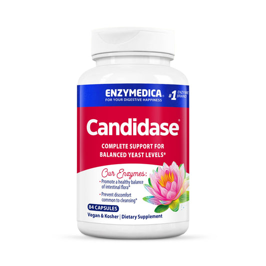 Enzymedica Candidase bottle front showing gentle cleansing support