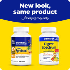 Close-up of Digest Spectrum label emphasizes vegan, allergen-free formula