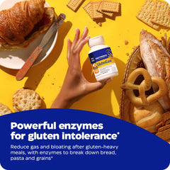 DPP-IV icons on GlutenEase highlighting gluten and casein digestion aid
