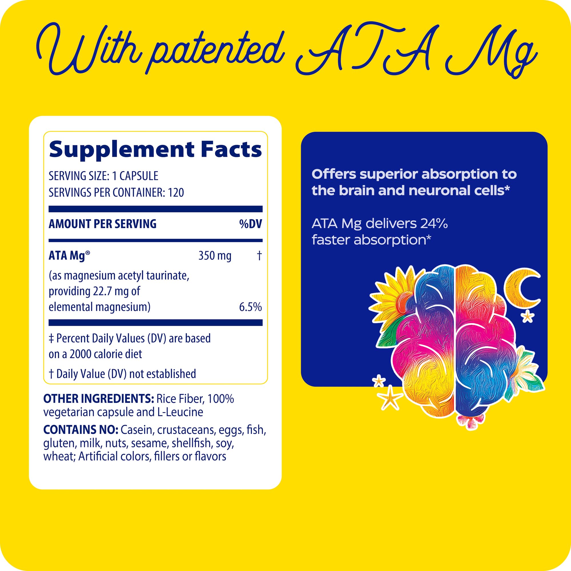 Enzymedica Magnesium Mind gluten-free dairy-free icon communicates clean label.